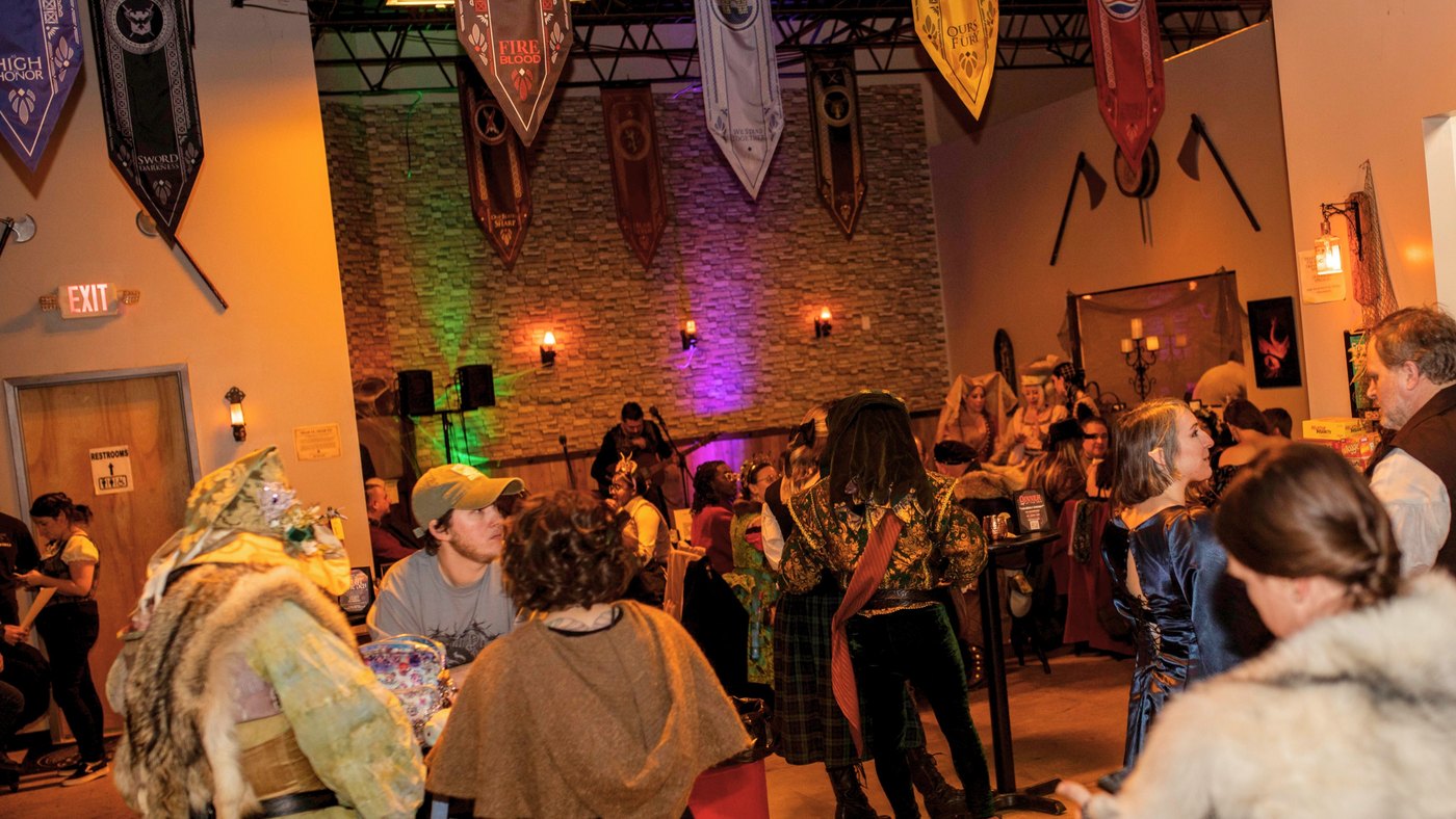 A packed Ren night at The Dragon's Den Tavern